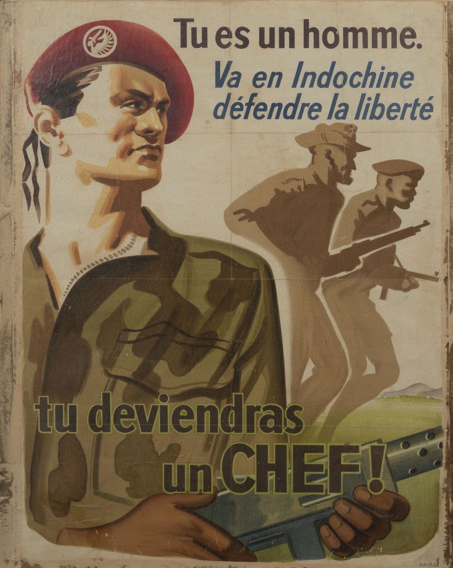 Null You are a Man goes to Indochina 

Recruitment poster for paratroopers in In&hellip;