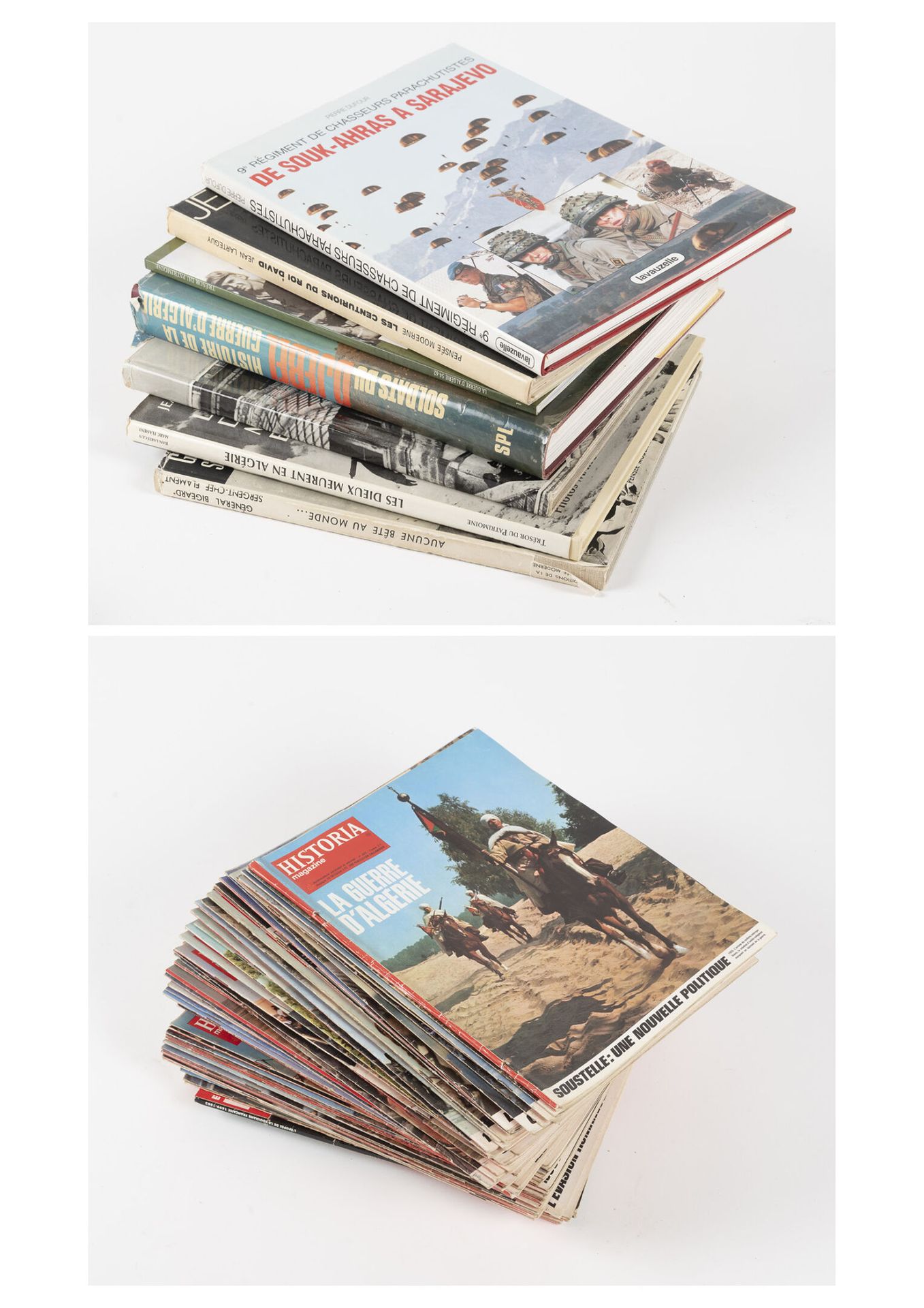 Lot de 7 ouvrages et divers magazines sur la guerre d'Algérie. 
-Aucune Bête au &hellip;