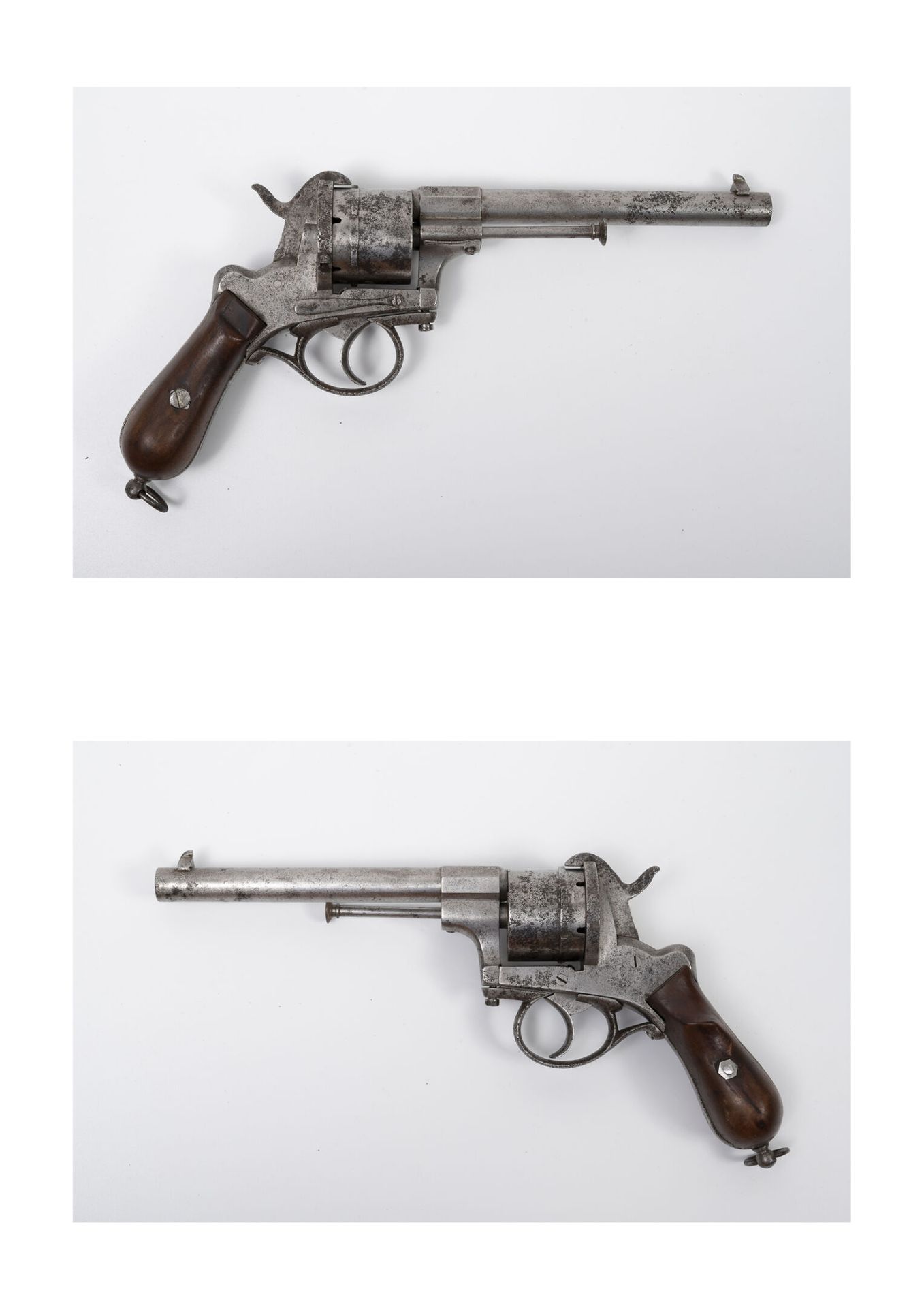 FRANCE ou BELGIQUE, seconde moitié du XIXème siècle Large pinfire revolver of th&hellip;