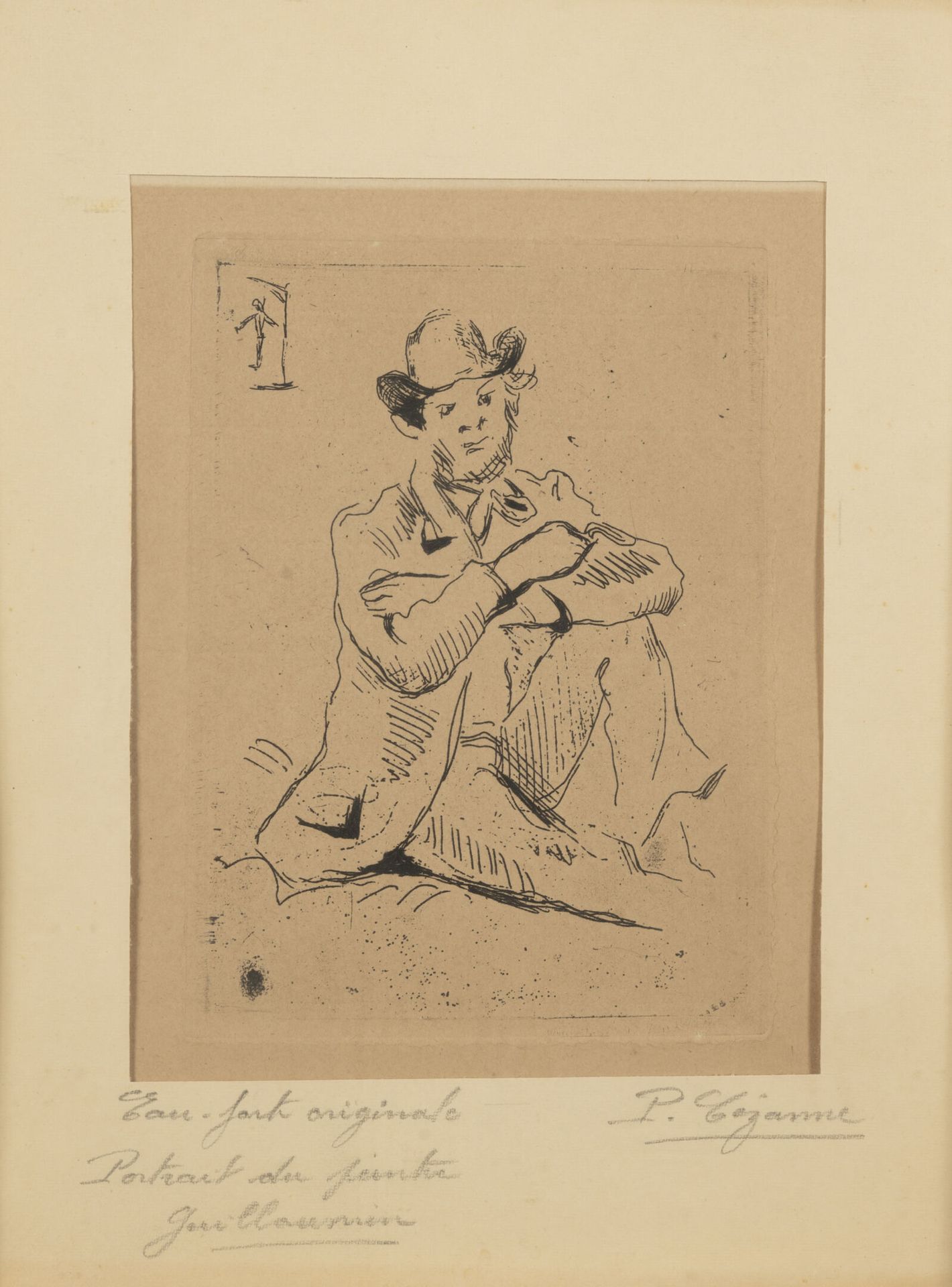 D'après Paul CEZANNE (1839-1906) Portrait of the painter Guillaumin with the han&hellip;