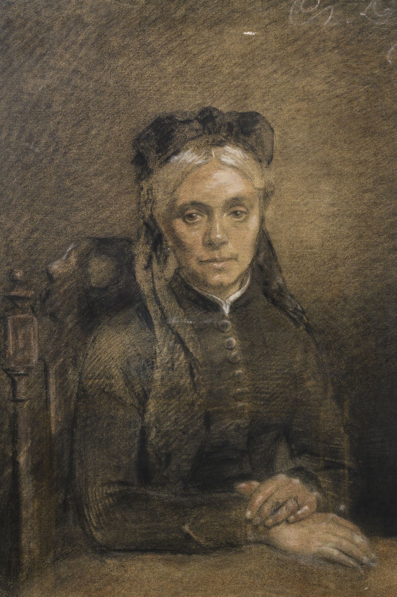 ECOLE FRANCAISE DE LA SECONDE MOITIE DU XIXème siècle Portrait d'une femme assis&hellip;