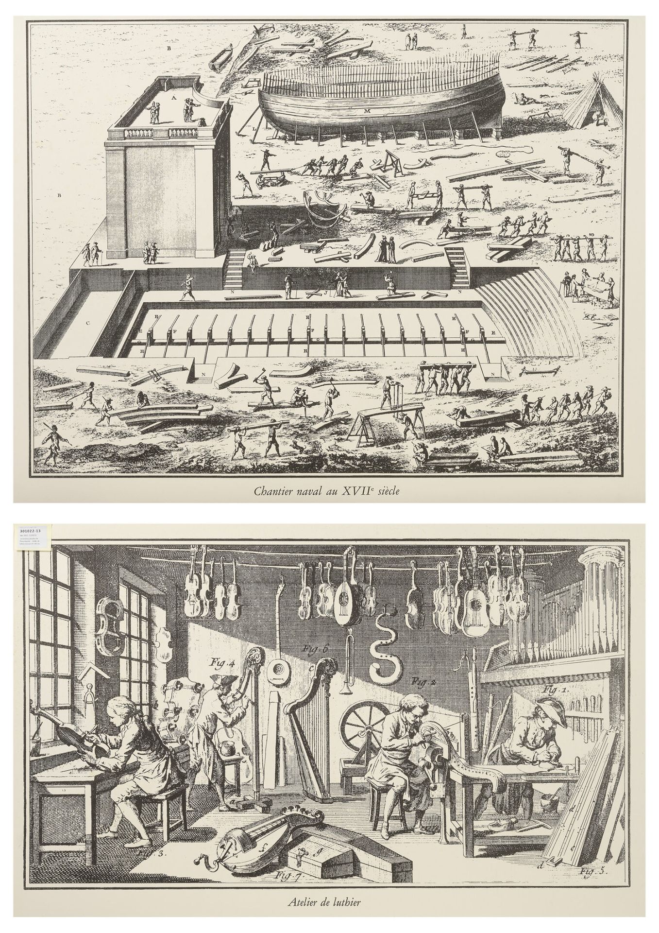 Null 摘自《百科全书》:

- 小提琴制造者的工作室。

主题：47 x 83厘米。

- 17世纪的造船厂。

主题：57 x 74.5厘米。

小污点，&hellip;
