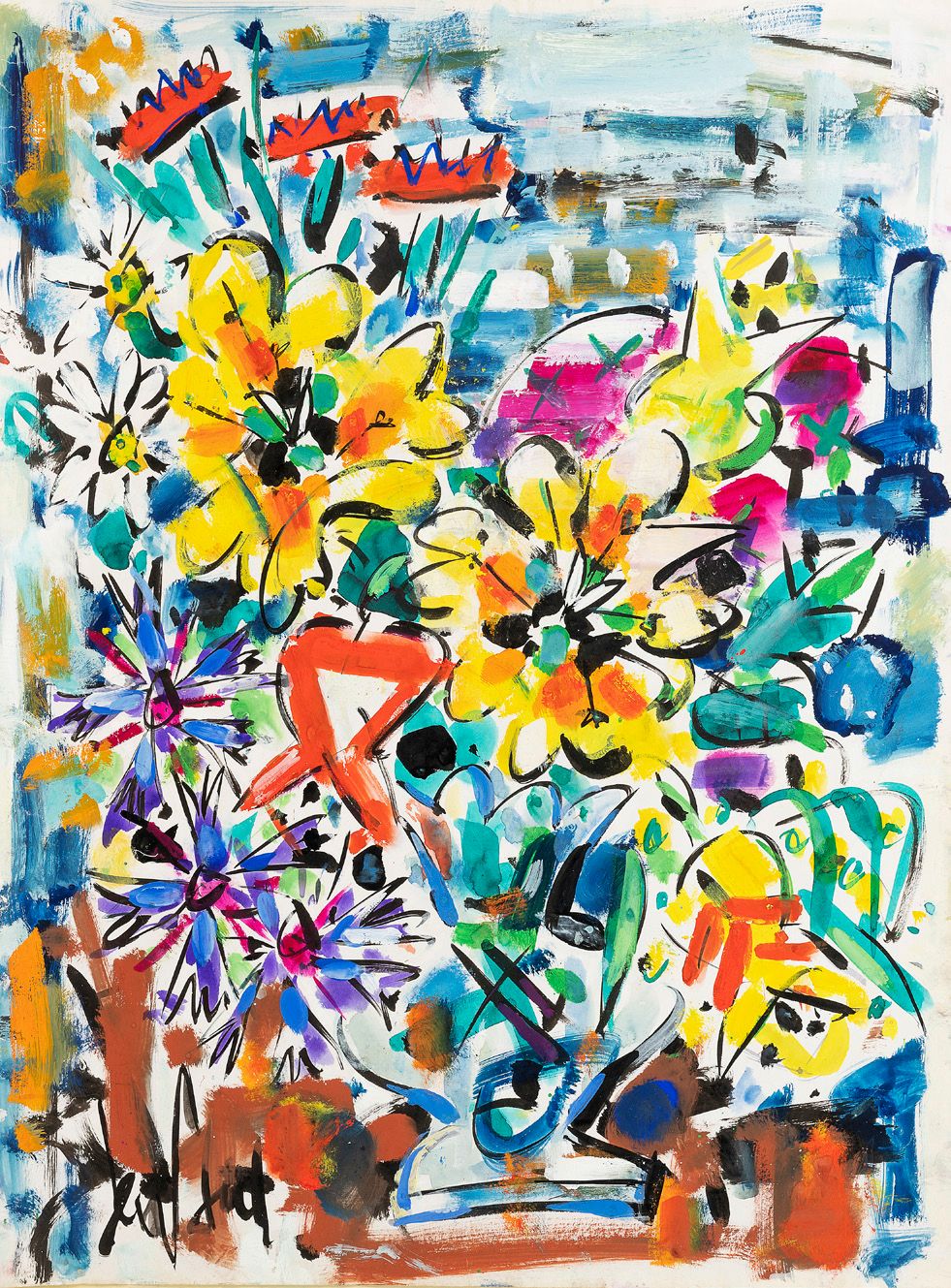 GEN PAUL (1895-1975) Bouquet de fleurs.
Aquarelle et gouache sur papier.
Signé e&hellip;