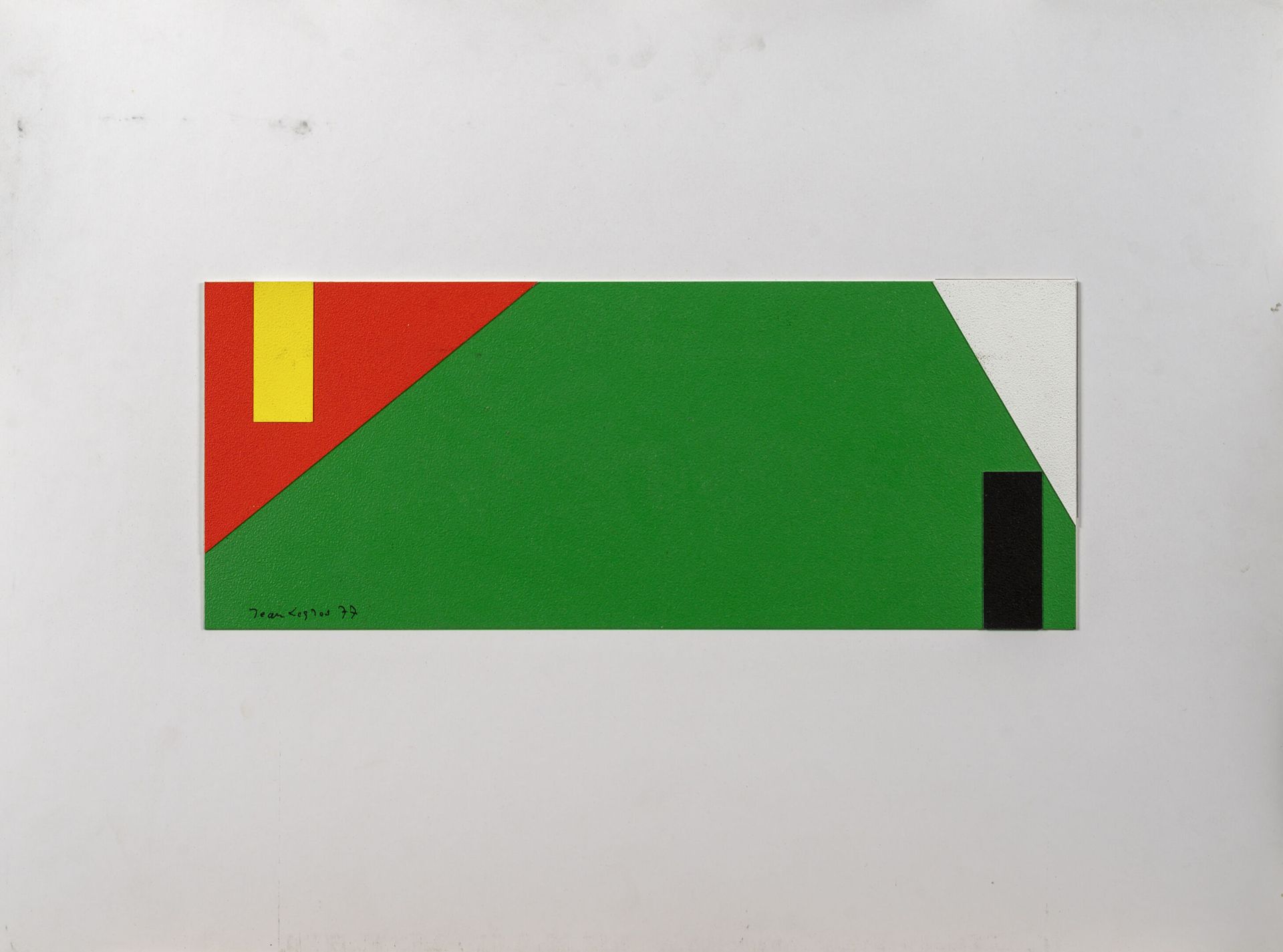 Jean LEGROS (1917-1981) 无题》，1977年。

粘贴在纸板上的纸上拼贴画。

左下方有签名和日期。

15,5 x 38,5厘米。

磨&hellip;