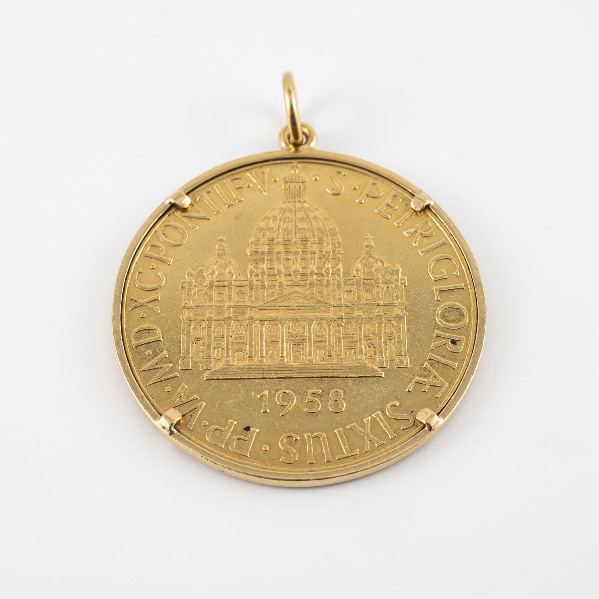ITALIE, Vatican Médaille en or jaune (750) à la gloire du pape Pie XII (1939-195&hellip;