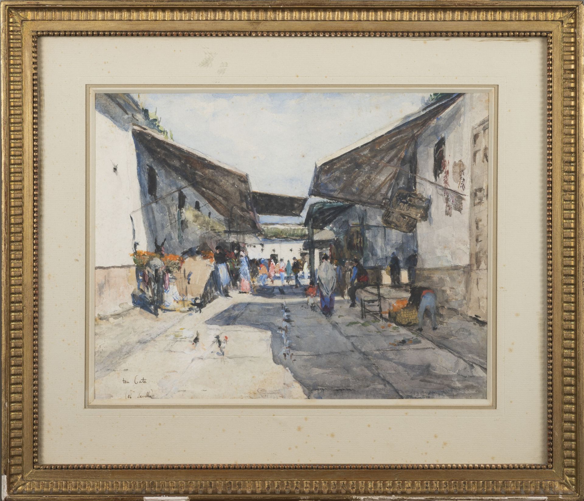 Siebe Johannes TEN CATE (1858-1908) Rue de marché à Séville. [18]86.
Dessin aux &hellip;