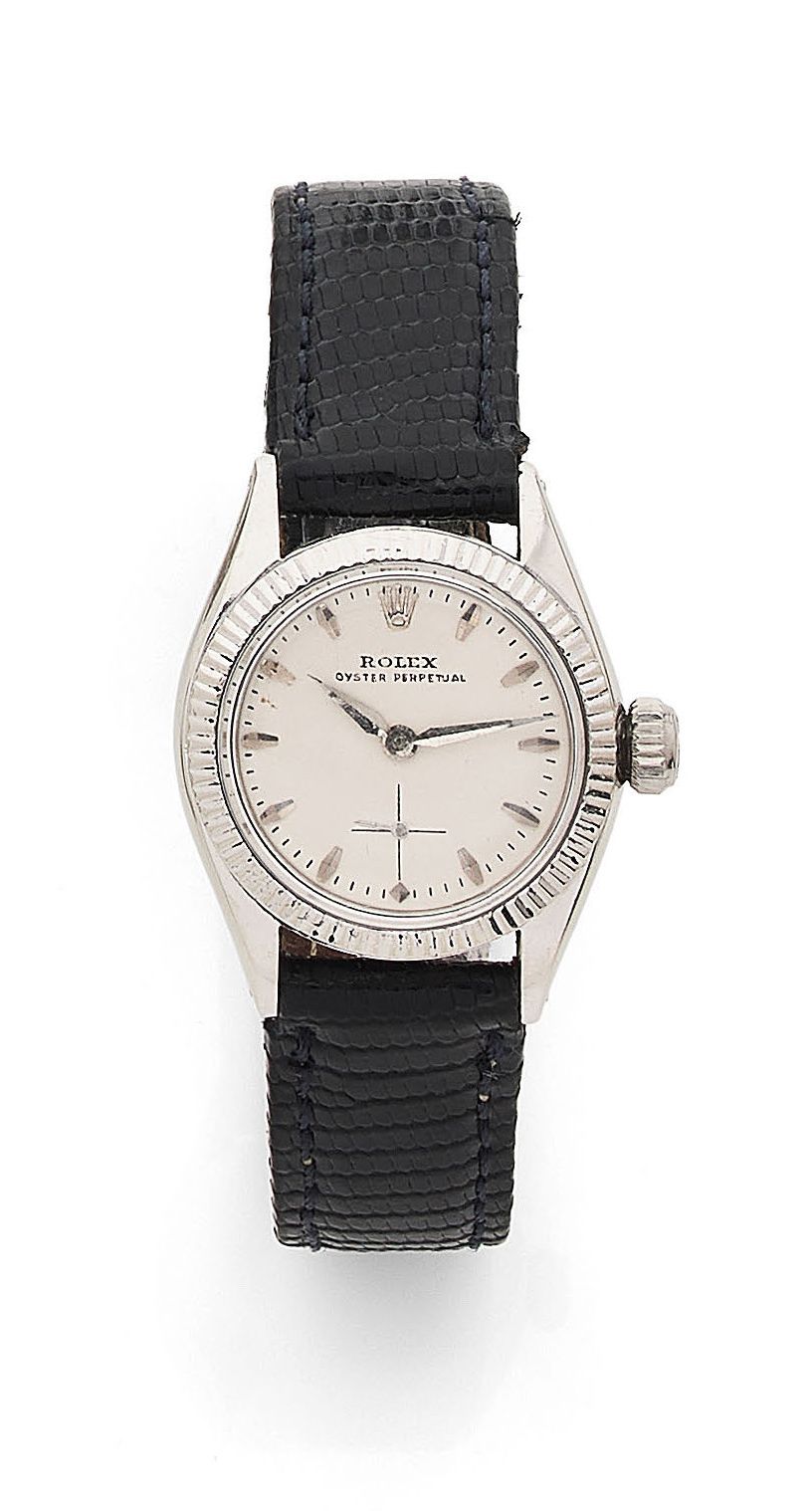ROLEX ‘'OYSTER PERPETUAL'' Reloj de pulsera de señora en oro blanco de 750 milés&hellip;