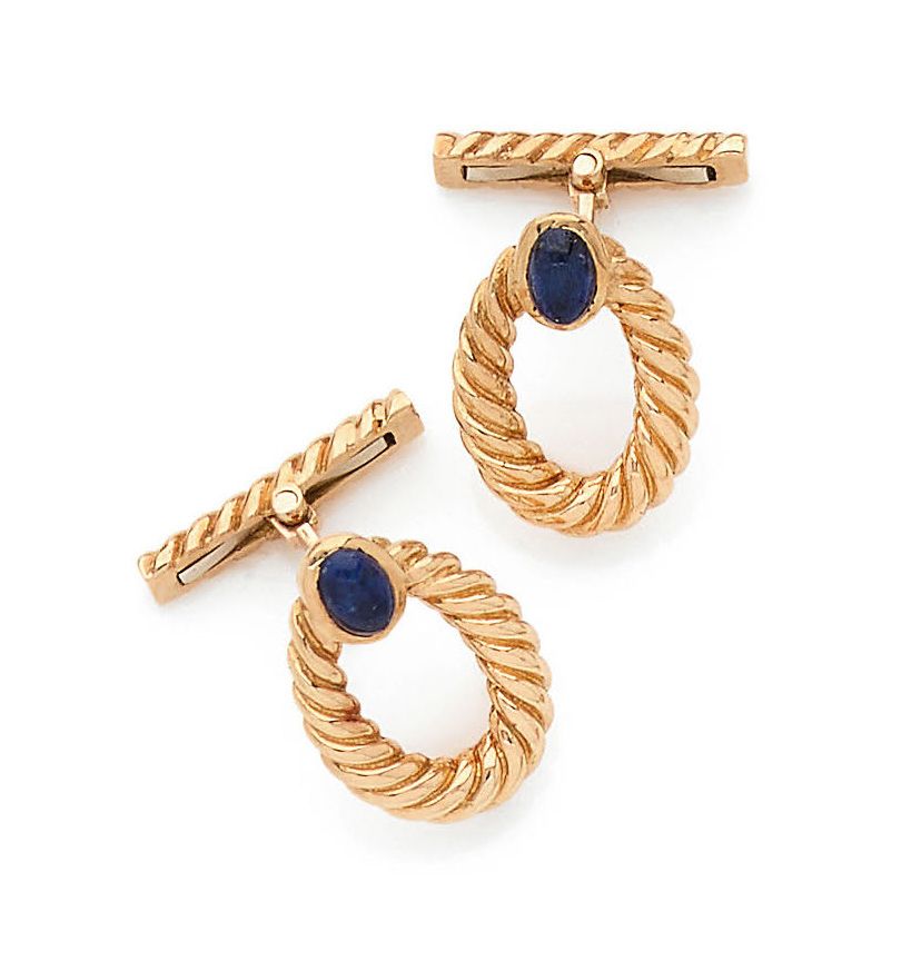 CHAUMET Paris The Arcade
Pair of yellow gold (750) cufflinks with an oval twist &hellip;