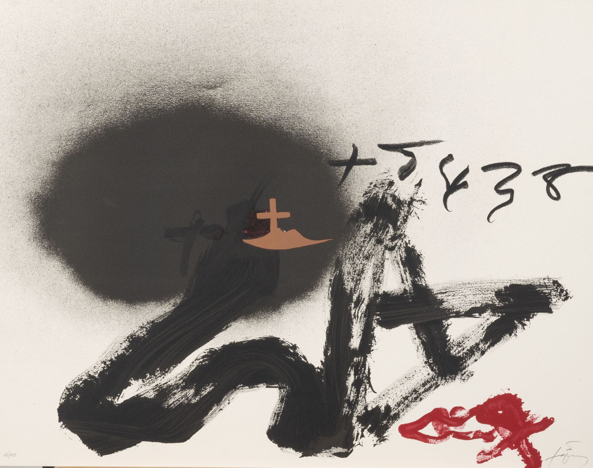Antoni TAPIES (1923-2012) Untitled, 1987.
Lithograph in colors on paper.
Signed &hellip;
