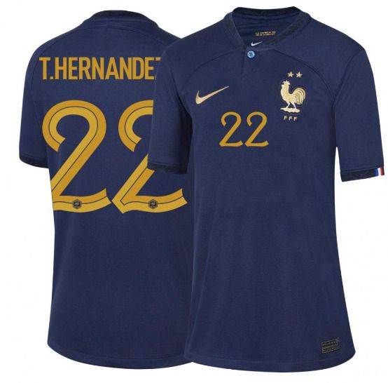 Maillot Theo Hernandez signé Theo Hernandez jersey France team signed