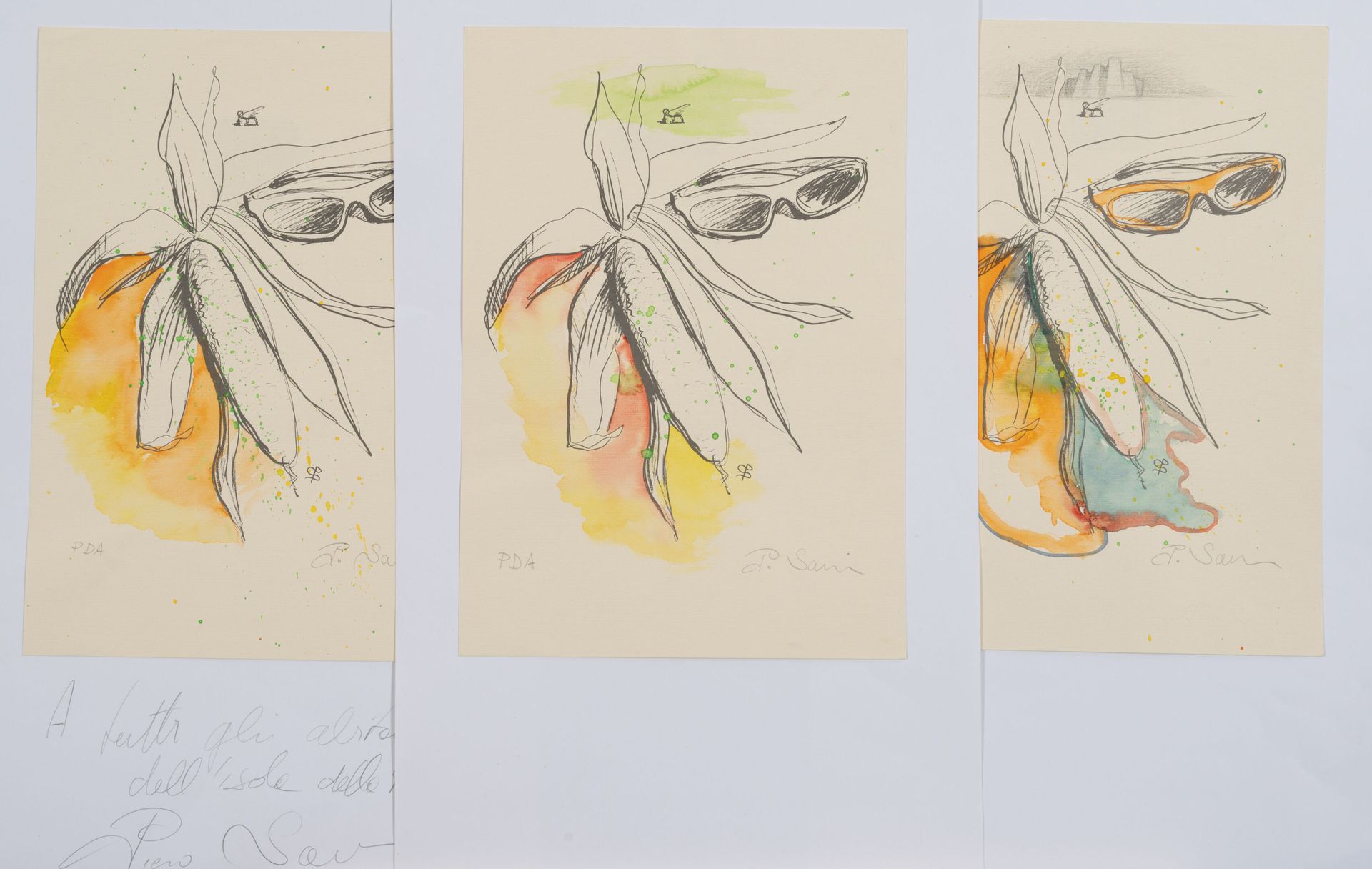 Piero SANI (1947) Le Sfingi.
Deux lithographies en couleurs sur papier.
Signées &hellip;