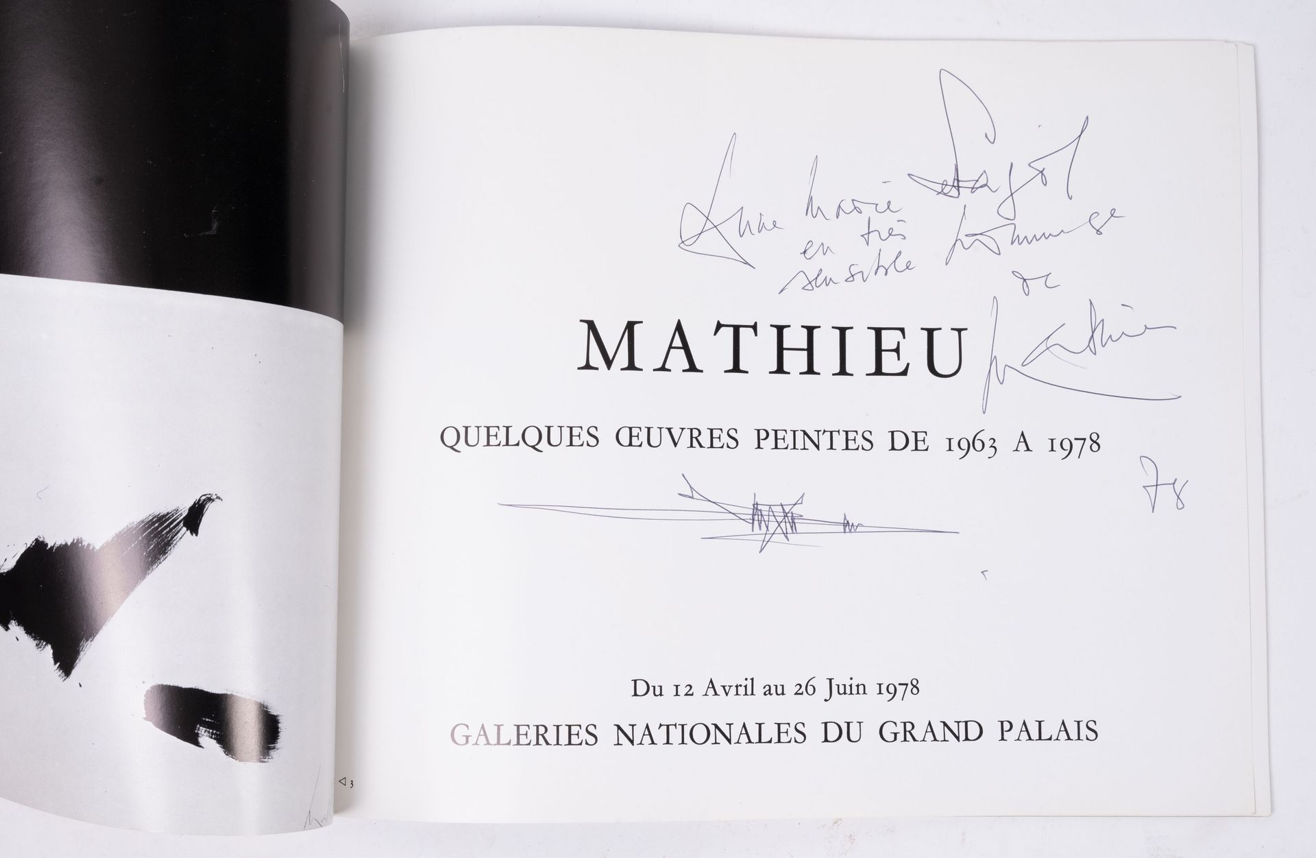 COLLECTIF MATHIEU Grand Palais Paris, 1978.
Catalogue d'exposition dédicacé, dat&hellip;