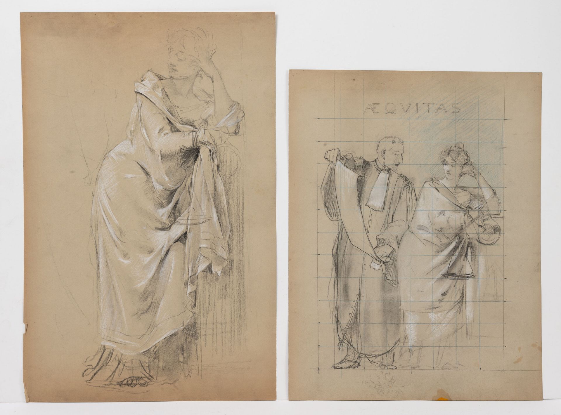 Antoine CALBET (1860-1944), attribué à Etude.
Lot de 18 dessins sur papier ou ca&hellip;