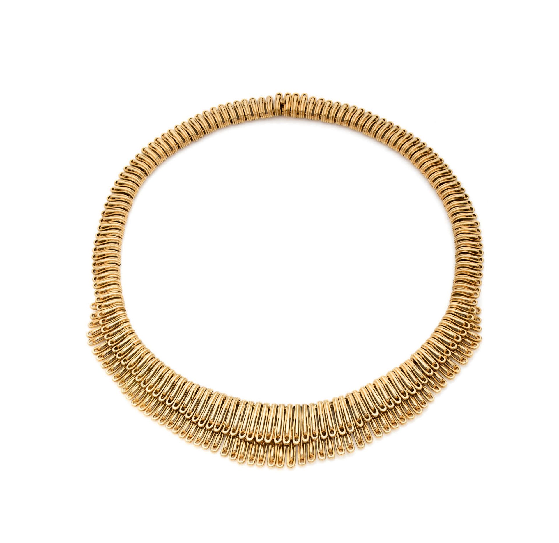 MAUBOUSSIN, Paris Joli collier collerette en or jaune (750) à maillons articulés&hellip;