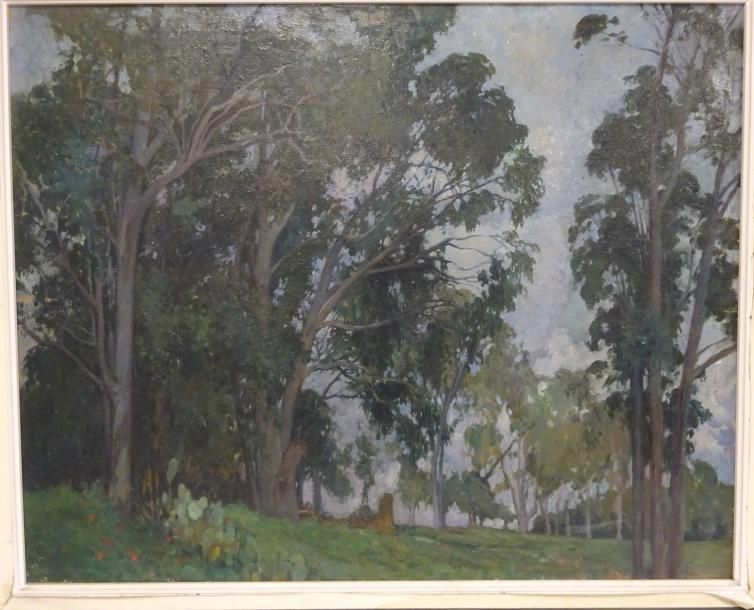 Henri DABADIE (1867-1949) Forêt. 

Huile sur toile. 

Signée en bas à gauche. 

&hellip;