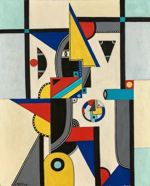 Georges TERZIAN (1939) 
Composition, 2015.
Huile sur toile.
Signée en bas à gauc&hellip;