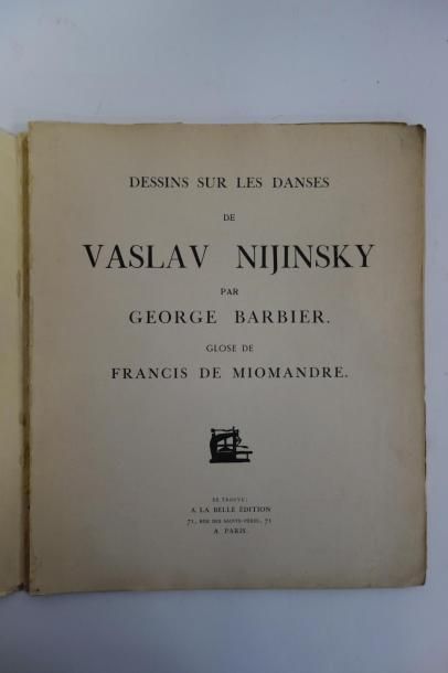 NIJINSKY (Vaslav) et BARBIER (Georges) Dessins sur les danses de Vaslav NIJINSKY&hellip;