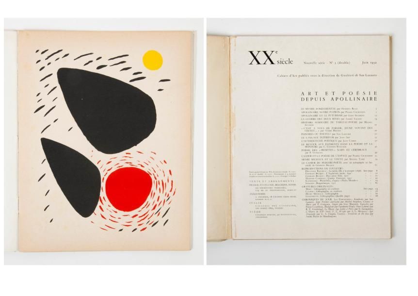 Null Revue du XXème siècle, juin 1952, art et poésie depuis Apollinaire. 

Avec &hellip;