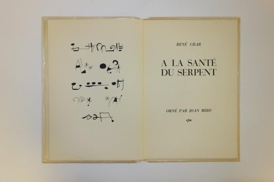 René CHAR (1907-1988). 

A la santé du serpent.

Dessins de Joan Miro. 

Edition&hellip;