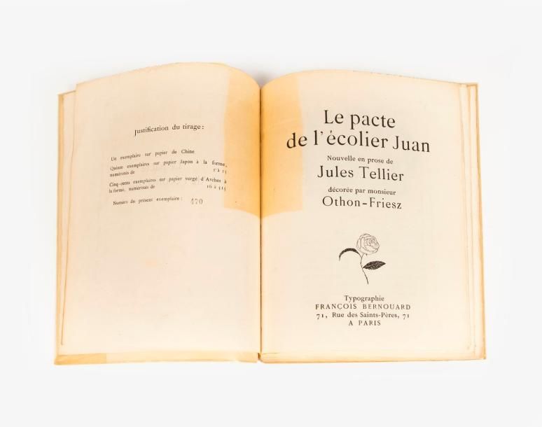 Jules TELLIER (1863-1889) 

Le pacte de l'écolier Juan. 

François Bernouard Lib&hellip;