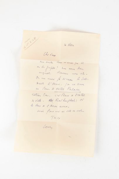Louis-Ferdinand céline (1894-1961) 

Lettre autographe signée de la main de Céli&hellip;