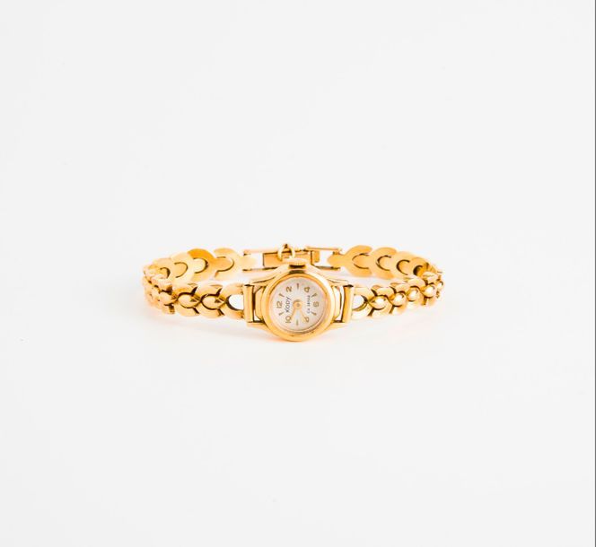 KODY 

Montre bracelet de dame en or jaune (750) 

Boîtier rond. 

Cadran à fond&hellip;