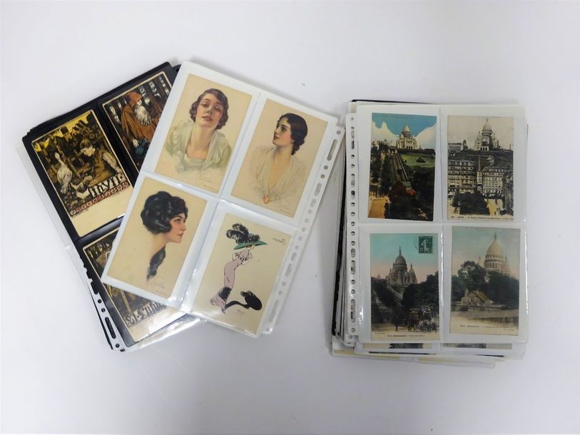 Null Lot de cartes postales du début du XXème siècle notamment sur la guerre, le&hellip;