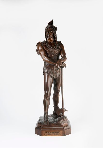 D'après Marcel DEbUT (1865-1933) 

Vercingétorix. 

Epreuve en bronze à patine b&hellip;