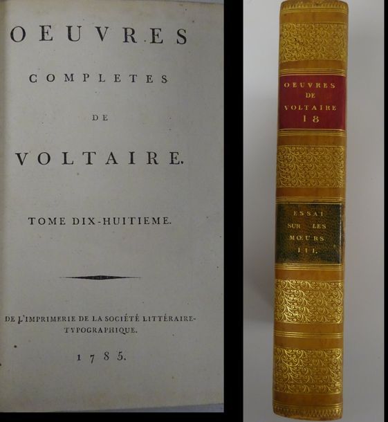 VOLTAIRE, François Marie Arouet, dit. 

Oeuvres complètes. 

[Kehl], de l'imprim&hellip;