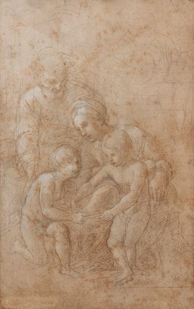 Attribué à Giovanni Francesco PENNI (Florence 1488-Naples 1528) La Sainte Famill&hellip;