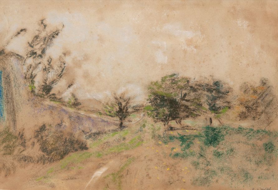 Ker Xavier ROUSSEL (1867-1944) Paysage.
Pastel sur papier.
Signé en bas à droite&hellip;