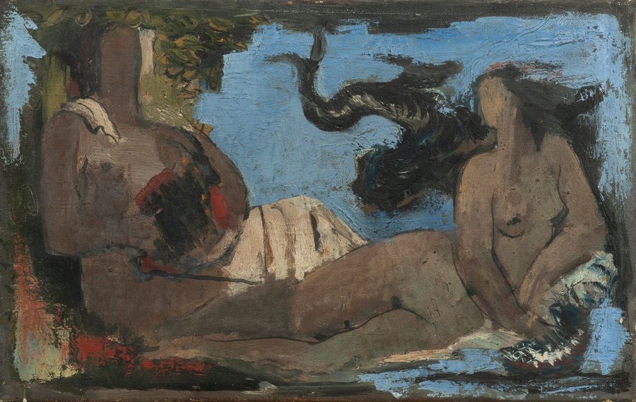 Jean SOUVERBIE (1891-1981), attribué à Ariane et Bacchus.
Huile sur toile.
Non s&hellip;