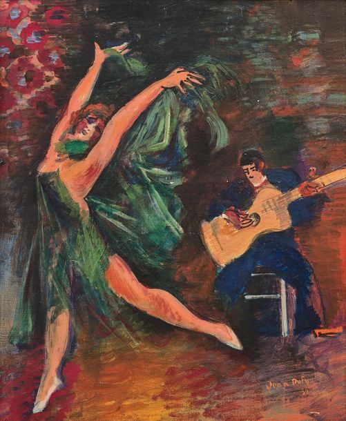 Jean DUFY (1888-1964) La danse, 1930.
Huile sur toile.
Signée et datée en bas à &hellip;