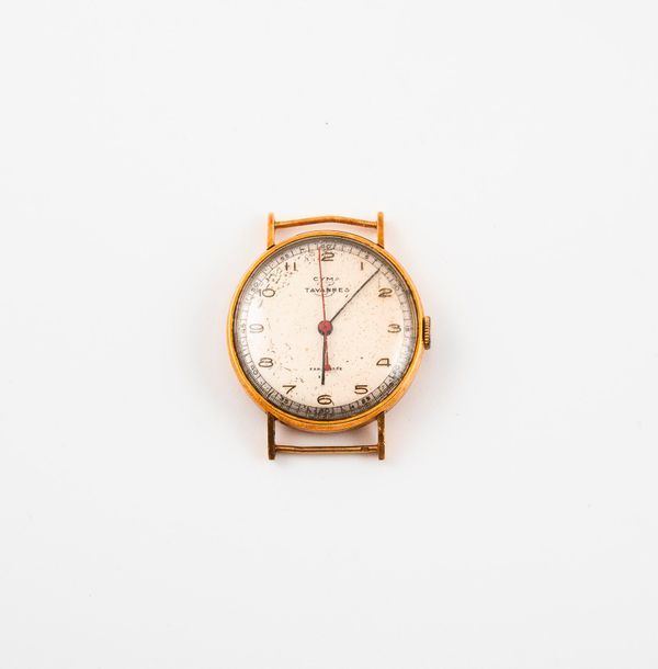 CYMA, Tavannes 

Montre chronomètre d'homme.

Boîtier rond en or jaune (750).

C&hellip;