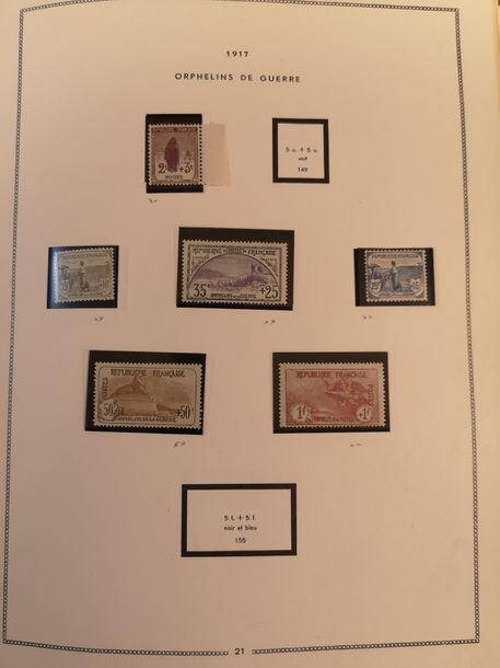 FRANCE Emissions 1850/ 1975 Collection de timbres principalement neufs, certains&hellip;