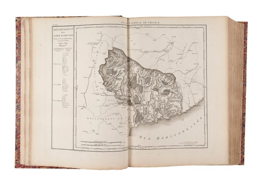 Null ATLAS national de France décrété le 25 janvier 1790. S.L.,s.D., in-folio, d&hellip;