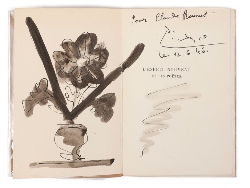 Pablo Picasso (1881-1973) Fleur dans un vase, 1946.
Lavis sur traits d'encre, si&hellip;