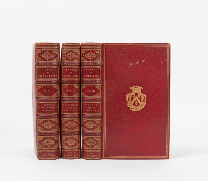 Prosper CRÉBILLON 

Oeuvres.

Paris, Imprimerie de Didot l'aîné, 1812, 3 vol. In&hellip;