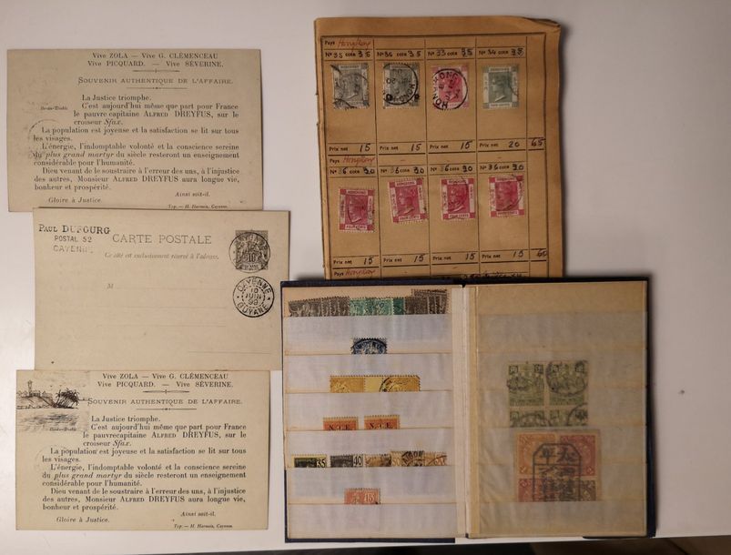 TOUS PAYS 
Ensemble de timbres poste neuf et oblitérés dont FRANCE, COLONIES FRA&hellip;