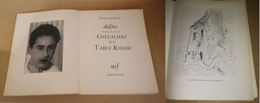 COCTEAU, Jean 
Dessins en marge du texte des Chevaliers de la Table Ronde.
Paris&hellip;