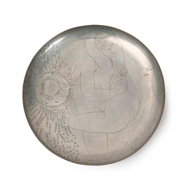 Pierre-Yves TREMOIS (1921) 

Sans titre, 1972.

Grand plat circulaire.

En métal&hellip;
