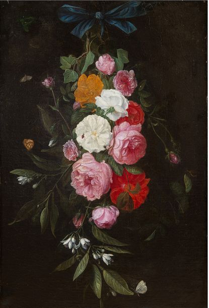 Nicolas van VEERENDAEL (Attribué à) 
Anvers 1640 - id. ; 1691
Chute de fleurs re&hellip;