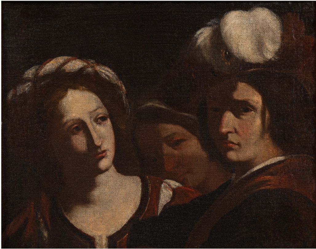 ECOLE ITALIENNE (Bologne ?) du XVIIe siècle 
Jeune homme à la coiffe aux plumes &hellip;