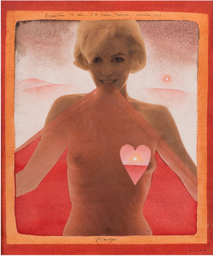 Jean Michel FOLON (1934 -2005) • Marilyn
Aquarelle et collage, signé en bas à dr&hellip;