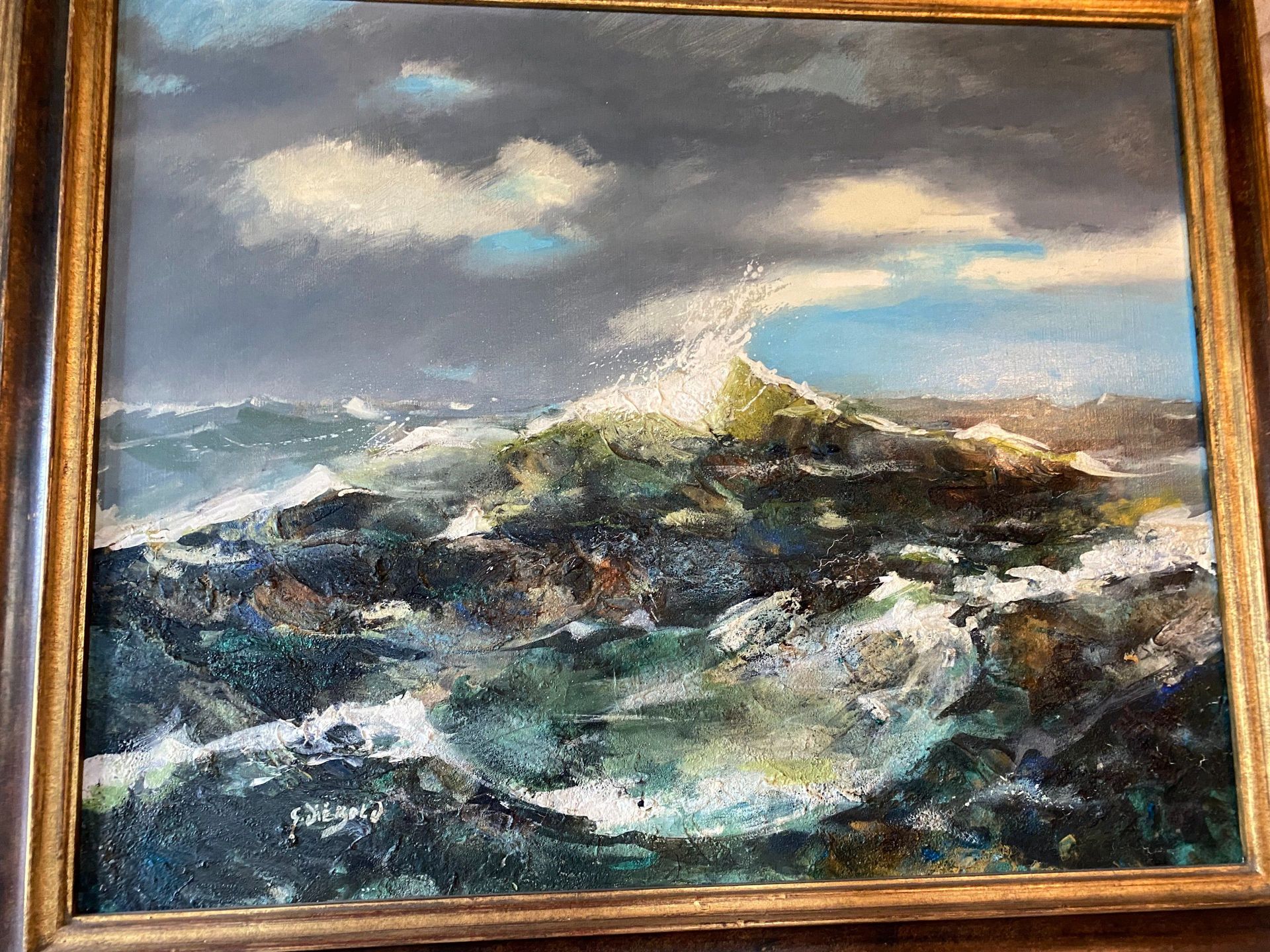 Null DIEBOLD Gilbert (1931)

狂风暴雨的大海

左下角有签名的布面油画，64 x 81厘米。