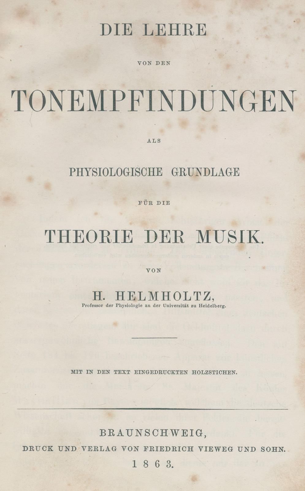 Helmholtz,H.V. La théorie des sensations sonores comme base physiologique de la &hellip;