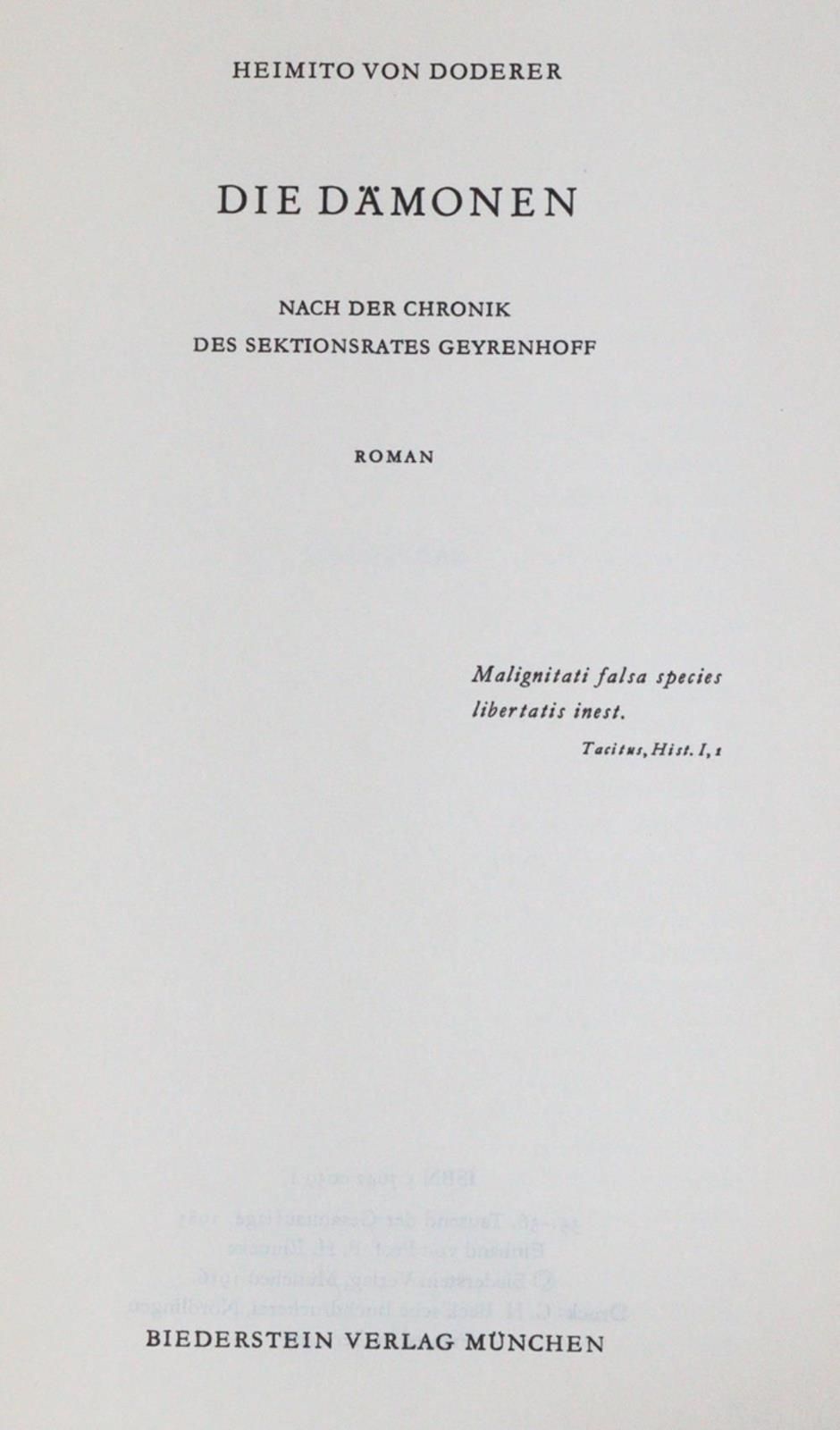 Doderer,H.V. Recueil de 12 écrits (dont 7 sont publiés). Mchn., Biederstein 1950&hellip;