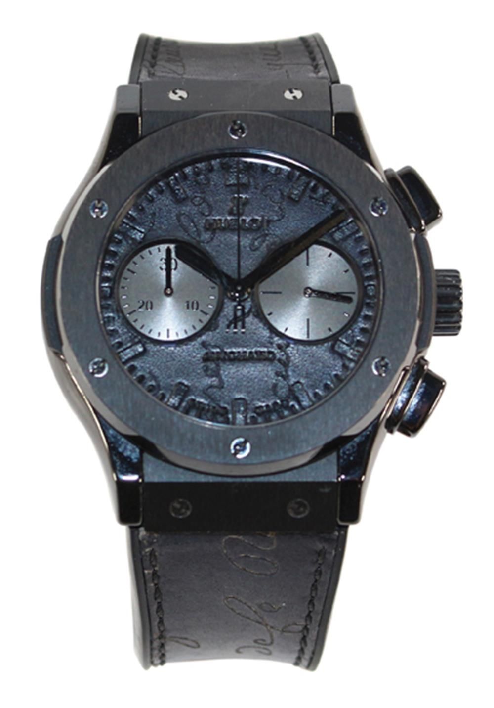 HUBLOT Berluti Scritto chronograph wristwatch. Number 174 (v. 500). Ceramic & ti&hellip;
