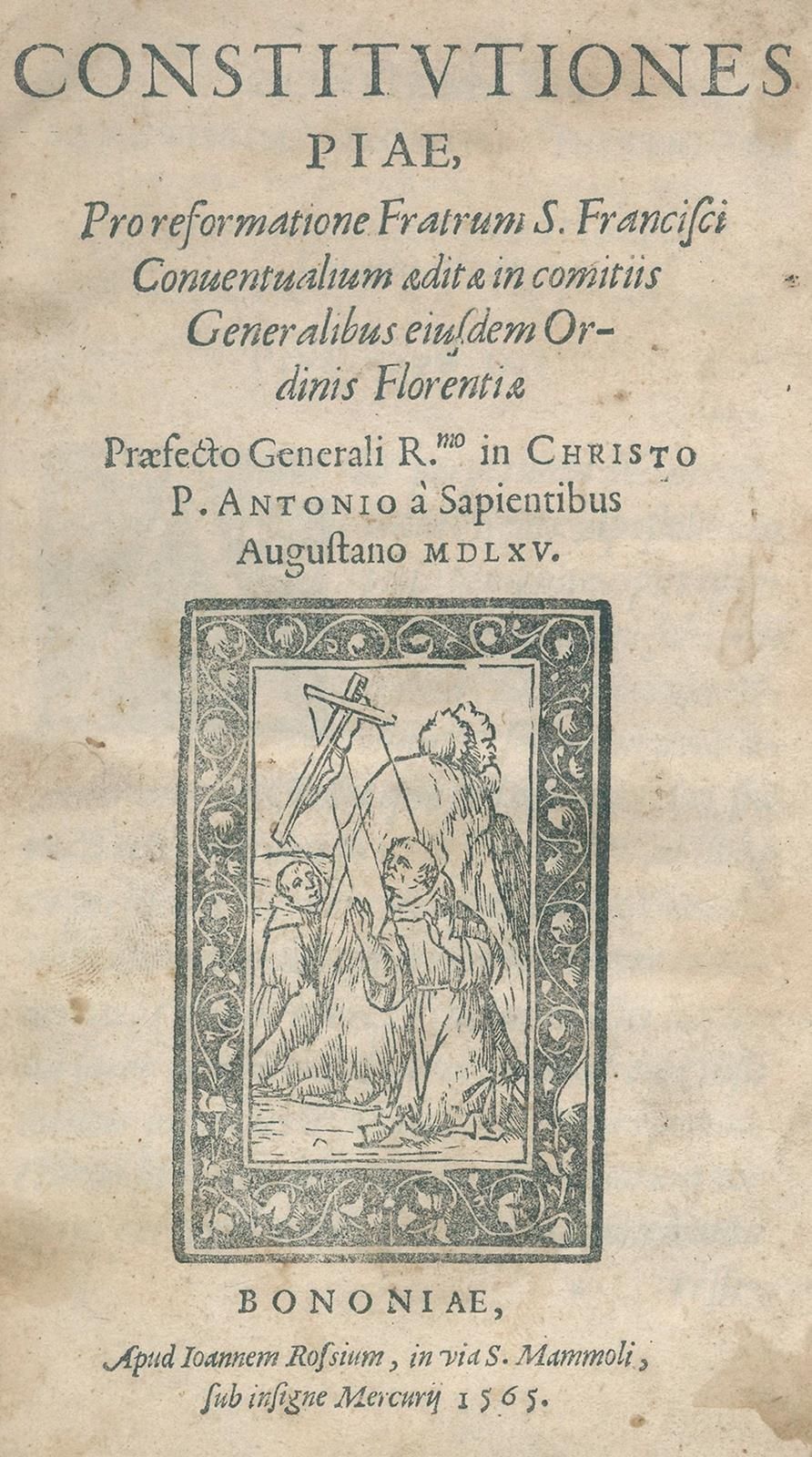 Sapientibus,A. Constitutiones Piae, pro reformatione fratrum S. Francisci Conuen&hellip;