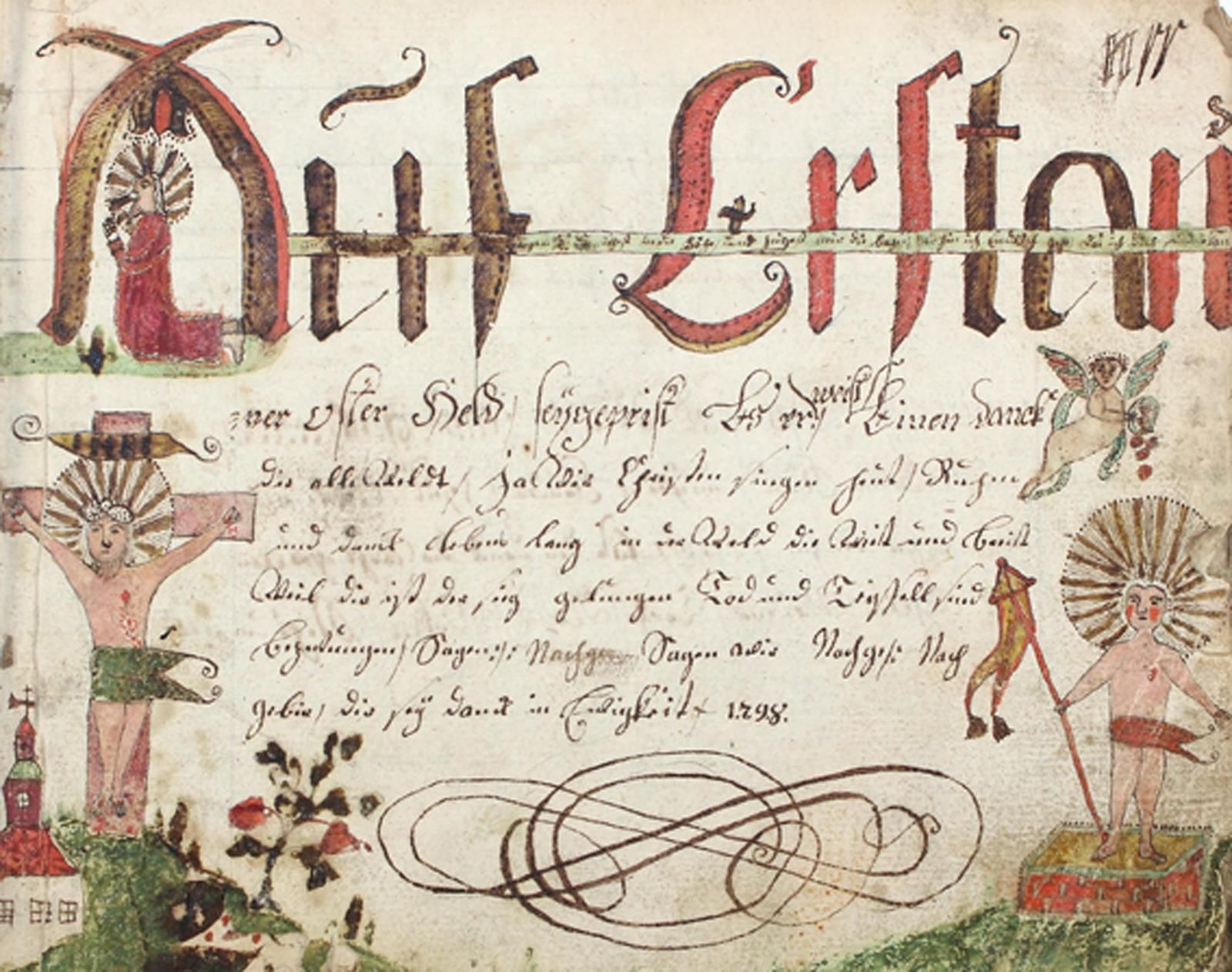 GESANGBUCH. Fragment. German manuscript on paper by Johann Gottlieb Hem(m)pel 17&hellip;